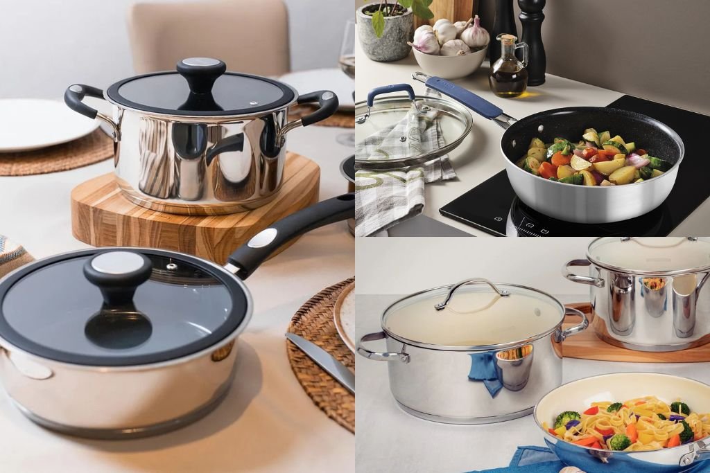 Detalhe da construção robusta de uma panela de cerâmica Tramontina, a melhor marca em durabilidade e confiança.